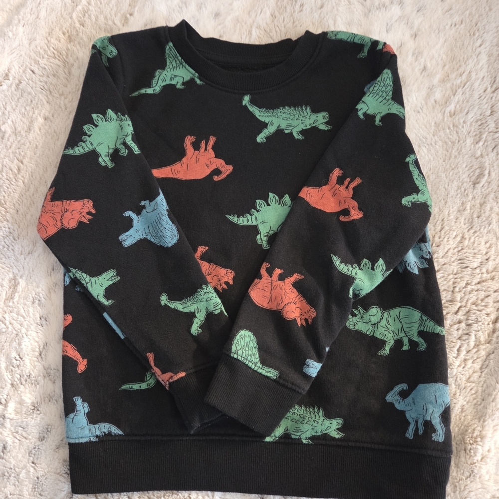 Cat & Jack Dinosaur Print Sweatshirt - Black, Red, Green, Blue